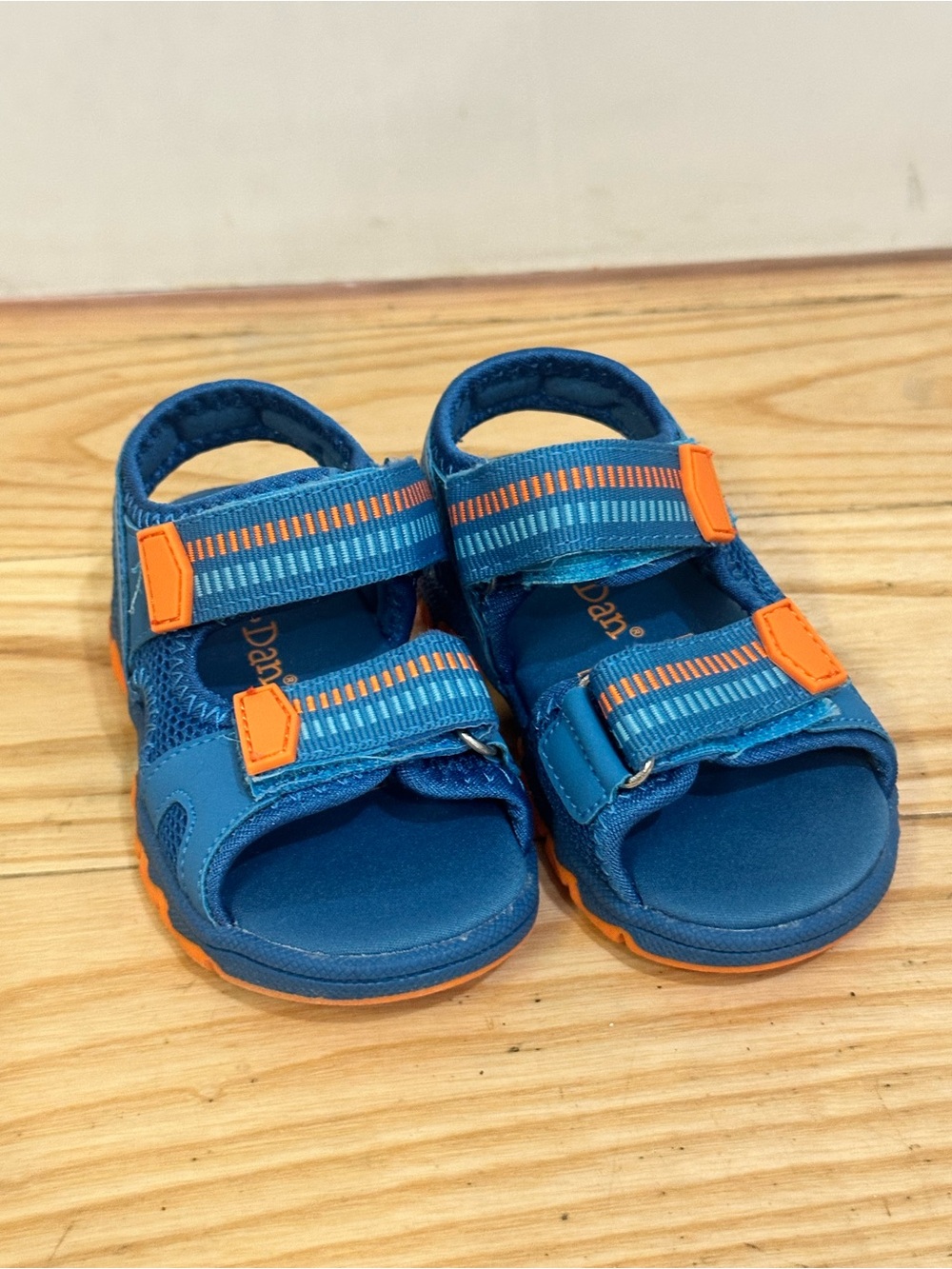 Toddler Blue and Orange Active Sandals with Double Straps